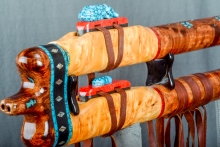 Yellow Cedar Burl Native American Flute, Minor, Low E-4, #M5Ha